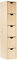 Zeller 13195 Schubladenelement, 5-er, Birke, ca. 21 x 18 x 86 cm Braun