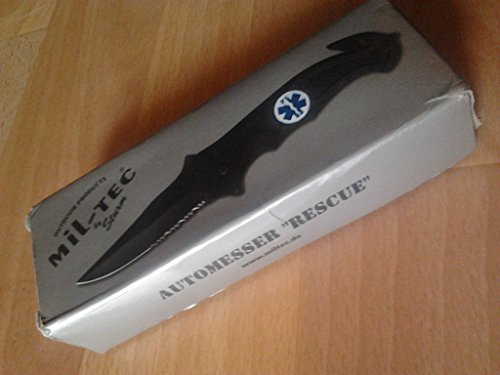 Mil-Tec Unisex – Erwachsene Rescue Automesser, Schwarz, Einheitsgröße