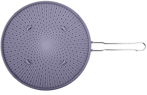 CS Kochsysteme 040048 Küchenhelfer, Silikon, Durchmesser 28,5 cm, grau, 27 x 27,3 x 0,4 cm