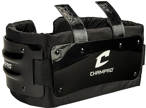 Champro Rippenschutz für Erwachsene, Größe M, Schwarz – passend für Spieler von ca. 45,4–72,6 kg