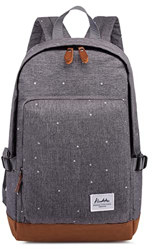 KAUKKO Modischer Schulrucksack, Mädchen, Schultaschen, Rucksäcke, Outdoor, Freizeit, Tagesrucksäcke, E4 Grau, L
