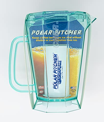 PolarPitcher 1,5 Liter KRUG mit integriertem Kühl Zylinter zum auffüllen von Eiswürfeln oder ins Gefrierfach
