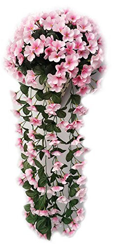 Cheerlife Künstlich Veilchen Girlanden Deko Hochzeiten Heimdekoartikel Wand Balkon Blume Wohnkultur Hängepflanze Dekopflanzen Kunstblume (Pink)