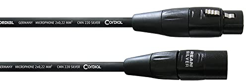 CORDIAL CABLES Câble micro XLR 10 m CÂBLES MICROPHONE Essentials Symétrique Rean Silver