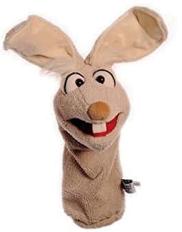 Living Puppets W446 Mampfred Hase Quasselwürmer, Braun 40 cm