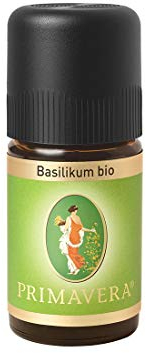 PRIMAVERA Ätherisches Öl Basilikum bio 5 ml - Aromaöl, Duftöl, Aromatherapie - aufmunternd, stimmungshebend, entspannend - vegan