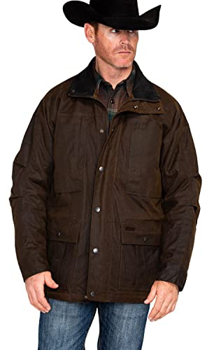 Outback Trading Company Men's 2180 Deer Hunter Waterproof Breathable Cotton Oilskin Outdoor Jacket, Bronze, Medium
