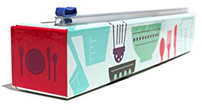 ChicWrap Distributeur de Film Alimentaire Étirable Comprend 76 mètres ChicWrap Qualité Professionnelle Film Alimentaire; Derouleur Réutilisable peut contenir un rouleau Film Etirable de 30cm jusqu'à 150 Mètres