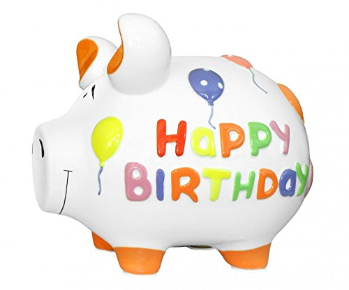 KCG Keramik Sparschwein HAPPY BIRTHDAY ca. 17cm x 15 cm