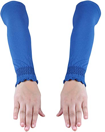 Egypt Bazar Elegante Armstulpen Hijab - Islamische Gebetskleidung (Blau)