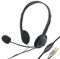 Waytex 69114 Casque Audio avec Micro Orientable Noir Connexion Jack 3,5mm Volume Réglable