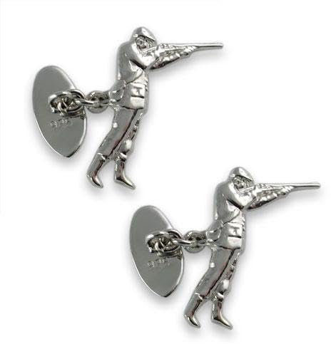 Sayers London Sterlingsilber Jäger Manschettenknöpfe