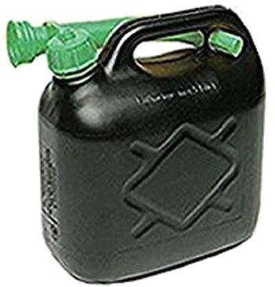 Opticare® 5 Litre Black Plastic Petrol Jerry Can Container For Storage Fuel Diesel Oil Container Can Canister With Flexible Pouring Spout Strong Robust 5L