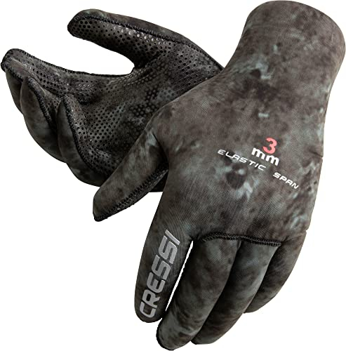 Cressi Tracina Camou Brown oder Scorfano Camou Green Gloves - Tauchhandschuhe aus weichem 3 mm Neopren, hoher Elastizität, Camouflage Brown oder Camouflage Green für Erwachsene, Camouflage,XL,LX477504
