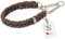 CopcoPet Fettleder Halsband 55–60cm x 25mm Braun – Geflochten mit Zugstopp-Kette – Robust & weich – Verchromte Kette – Lederhalsband für große Hunde, Training & Alltag