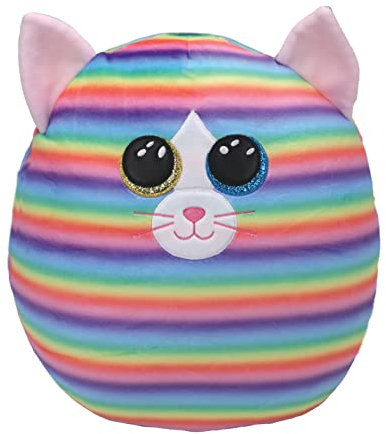 TY- Squish a boos-Coussin Heather Le Chat 40cm, TY39189, Multicolore