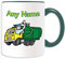 Personalised Gift - Garbage Truck Mug (Transport Design Theme, Colour Options) - Rubbish Dustcart Bin Trash Waste Scrap Recycle Lorry Van Refuse Collection Vehicle Wagon HGV Driver Rubbish Dusbin Refuse Waste Collection Recycle Recycling