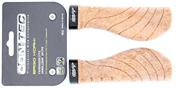 CONTEC Fahrrad-Griffe Ergo Kork+, 130 mm, D3-Dreikomponenten, ergonomische Lenkergriffe, G-Link-System, Stoßdämpfend, Lenkerklemmung, braun, Paar