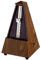 Wittner Metronom Taktell Pyramidenform System Maelzel Serie 845 - Kunststoffgehäuse - Ohne Glocke - Nussbaum-Maserung - Mechanisch zum Aufziehen - Keine Batterien erforderlich - Made in Germany