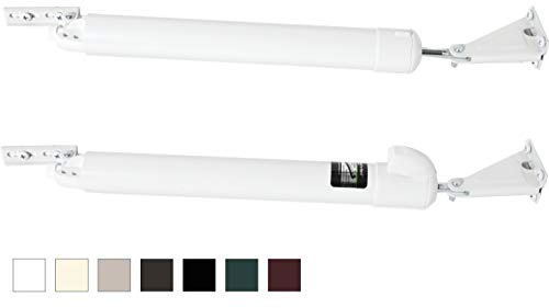 GREENSTAR Touch 'n Hold Smooth - Dual Door Closer System - Heavy Duty - for (Medium and Heavy Weight) Storm, Screen, & Security Doors - New Doors or Replacement for Previous Units (White)
