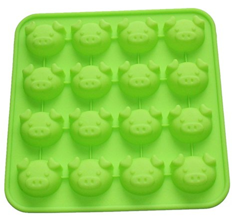 Vancgoods niedlich Praline-Silikon-Form-Form Schweinchen Kopf Eiswürfel Harz Lehmform Silikon-Party-Hersteller