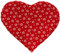 Cojín en corazón 30x25 rojo con corazones | Saco térmico | Pequeña almohada térmica | Pepitas de uva