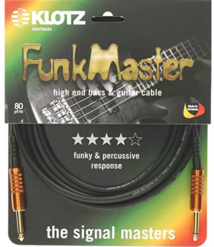 KLOTZ FunkMaster high end gitarren- & bass kabel (gerade - gerade) (9,0)