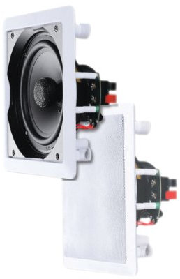 WHITE 8'' 2-WAY CEILING SPEAKERS 8 OHMS 180 WATT MOISTURE RESISTANT (PAIR)