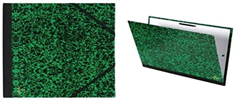 Canson 200003119 Zeichenmappe Annonay, 2 Eckspanner mit Gummizugverschluss, 1 Stück, 610x81 mm, grün