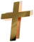 Schönbeck Design Kreuz, Wandkreuz Edelstahl goldfarben - Made in Germany