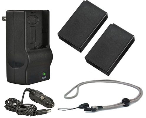 Digital Nc Intelligent' Batteries (2 Units) + AC/DC Travel Charger Compatible with Nikon 1 J1 (Includes UK Plug)