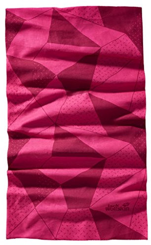 Jack Wolfskin Jungen Baby Schal Floating Ice Headgear Kids, Azalea Red, ONE Size, 1905571-2081