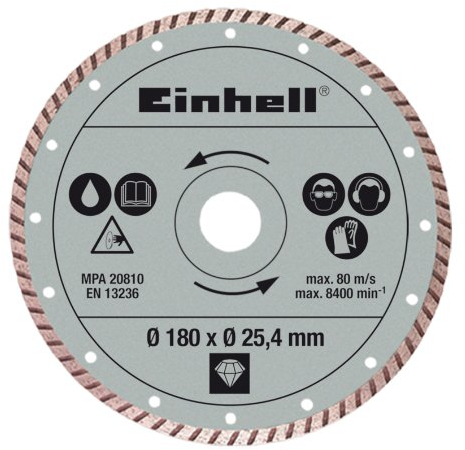 Einhell 4301176 Rt-Tc 430 U Disco Diamantato Turbo, Tagliapiastrelle, Grigio