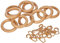 GARDINIA Gardinenringe für Gardinenstangen Ø 28 mm, Mit Gardinenhaken, 10 Stück, Ring-Breite 9 mm, Holz, Natur, Nicht Zutreffend
