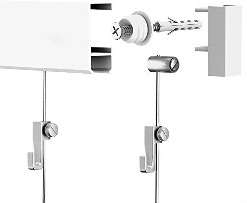 Leha Bilderschiene Galerieschiene Slider - Set 6m, weiß