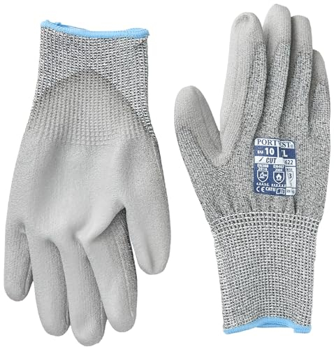 Portwest A622 Cut Resistant MR PU Palm Glove Grey, X-Large