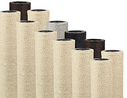 Kratzbaumland 9 cm Sisalstamm, Ersatzstamm für Kratzbaum: Länge: 30 cm, Gewinde - 8 mm (M8), Farbe des Sisalseils: Natur