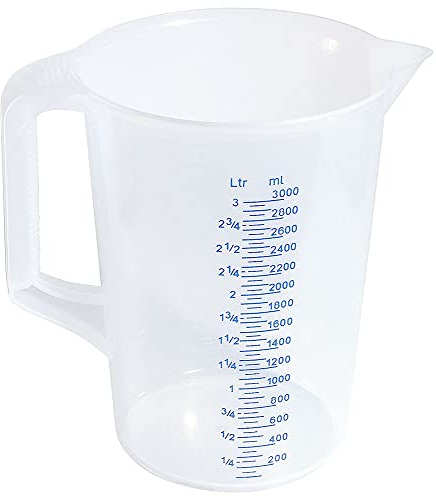 Contacto Messbecher 3 Liter, Außenseite mit Skala, hitzeresitent bis +125°C