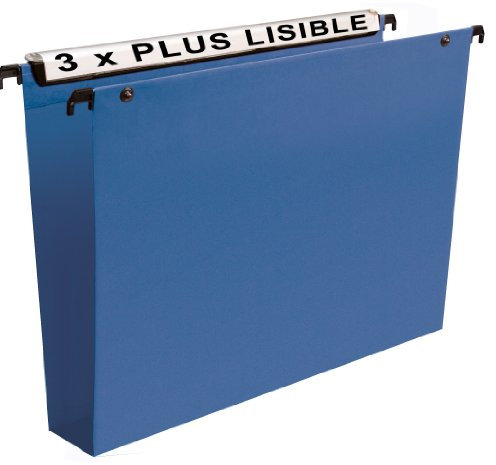 Esselte Pack of 10 Suspension Files for Drawers VMG Base PP 50 mm Base Blue