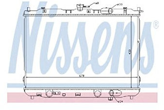 NISSENS Kühler Motorkühlung Kühler Wasserkühler Motorkühler Netzbreite 668mm Netzlänge 430mm Netztiefe 26mm 66639