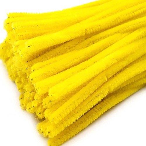 Pfeifenreiniger 20er Chenille-Draht 6mm, Länge 30cm, 28 Farben wählbar, Farbe:gelb