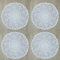 kilofly Crochet Baumwolle Lace Tischsets Deckchen, 4-teilig, Persien Weiß 17 Zoll