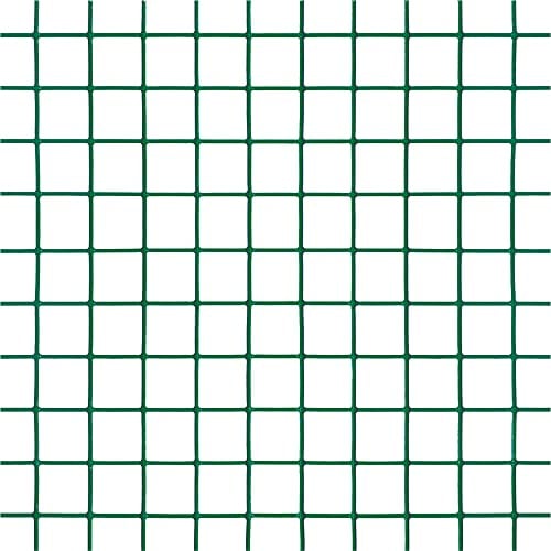 TENAX Plamet 20 Red Metálica Plastificada 0.5 x 5 m Verde, Malla Cuadrada de Alambre de Hierro Zincado y Plastificado 20x20 mm, para Cercados y Jaulas de Animales y Aplicaciones Agrícolas