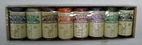 Bosmere K811 Nutscene Mini Spools of Twine, 8 Assorted Colors in Gift Box