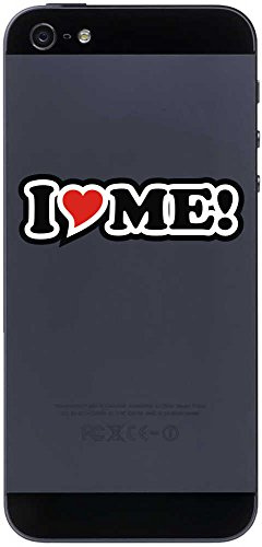 INDIGOS UG Telefon Aufkleber I Love ME! 50 mm - Telefonaufkleber - Handyaufkleber - Handyskin - Sticker fürs Handy - Smartphone Rückseite