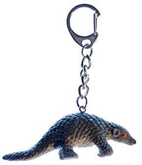 Miniblings Gürteltier Schlüsselanhänger Schuppen grau 70mm Zoo - Handmade Modeschmuck I I Anhänger Schlüsselring Schlüsselband Keyring