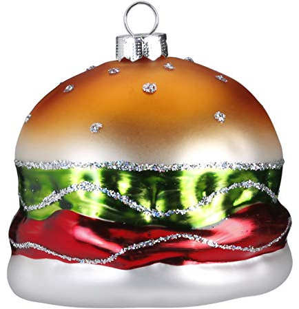 MAGIC Christbaumschmuck Weihnachtskugeln Figuren Glas mundgeblasen Weihnachtskugeln Weihnachtsschmuck Baumkugeln Baumschmuck Auswahl: Hamburger 6.5cm