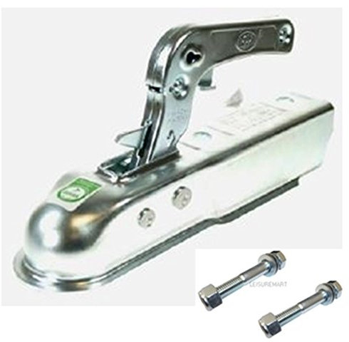 leisure MART Unbraked trailer coupling/hitch for 50mm towball & drawbar with nuts and bolts Pt no. LMX2108