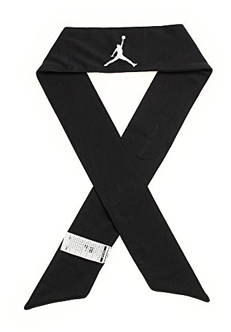 Nike Jordan Jumpman Dri-Fit Head Tie Stirnband aus Polyester und Elasthan in der Farbe black/white, JJN00010OS