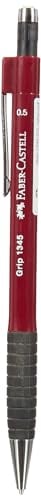 Faber-Castell 134521 - Druckbleistift GRIP, Minenstärke: 0,5 mm, Schaftfarbe: rot-metallic, 1 Stück (1er Pack)